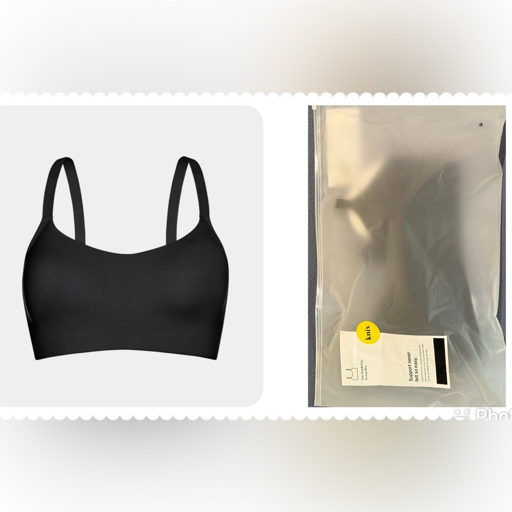 Knix Black Seamless Bra One and Only Size M New